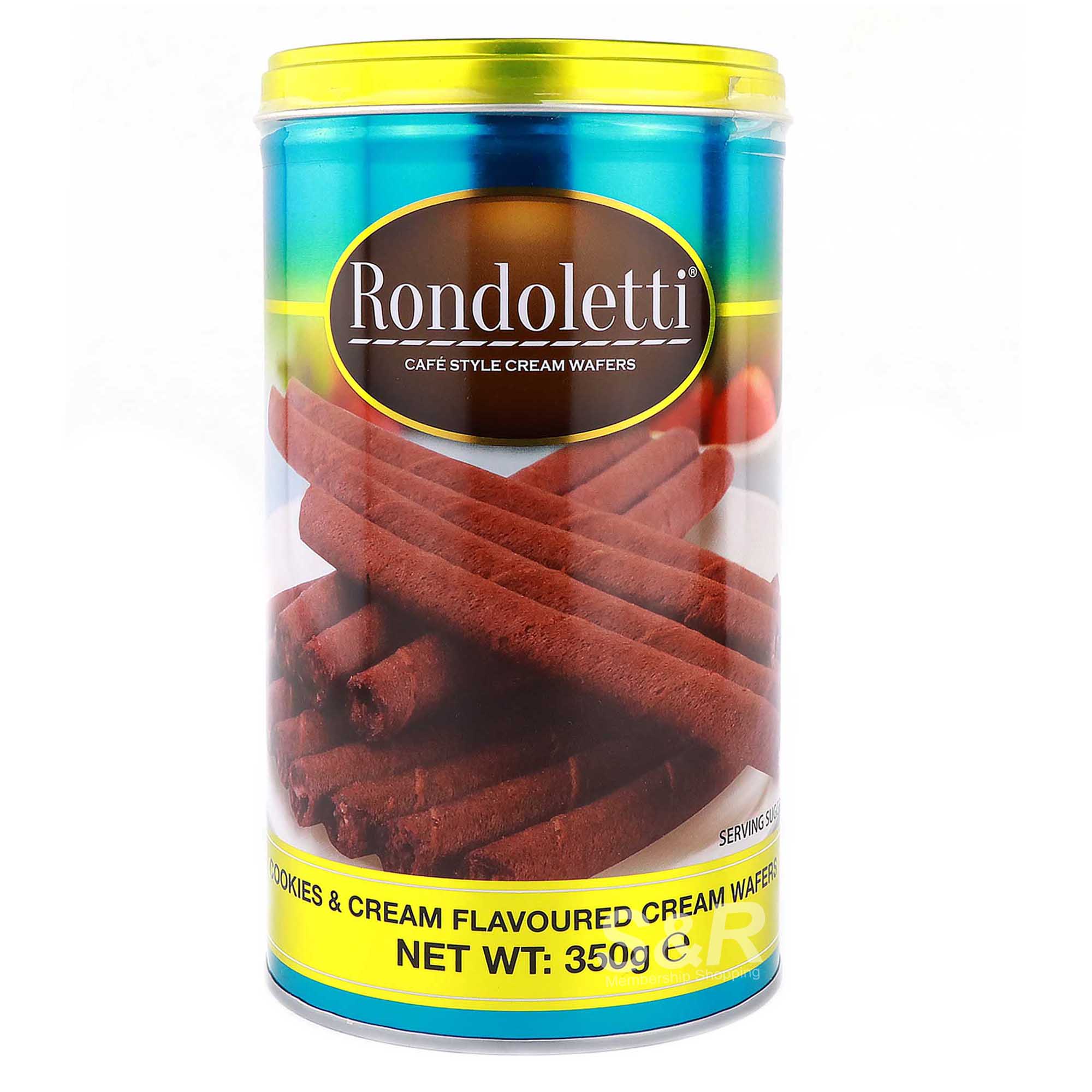 Rondoletti Cookies and Cream Flavored Cream Wafer 350g Rondoletti Cookies and Cream Flavored Cream Wafer 350g